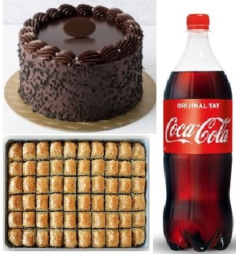 Çikolata ve Şerbet Aşkı: Pasta Baklava ve Soğuk Cola Menüsü pasta